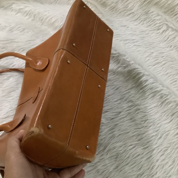 Tods brown large leather shoulder purse - Picture 7 of 16